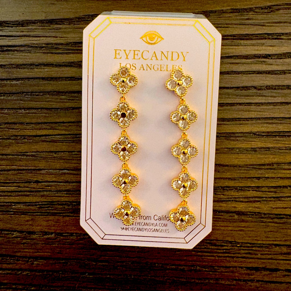 New Eye Candy Flower Dangle Earrings 25$